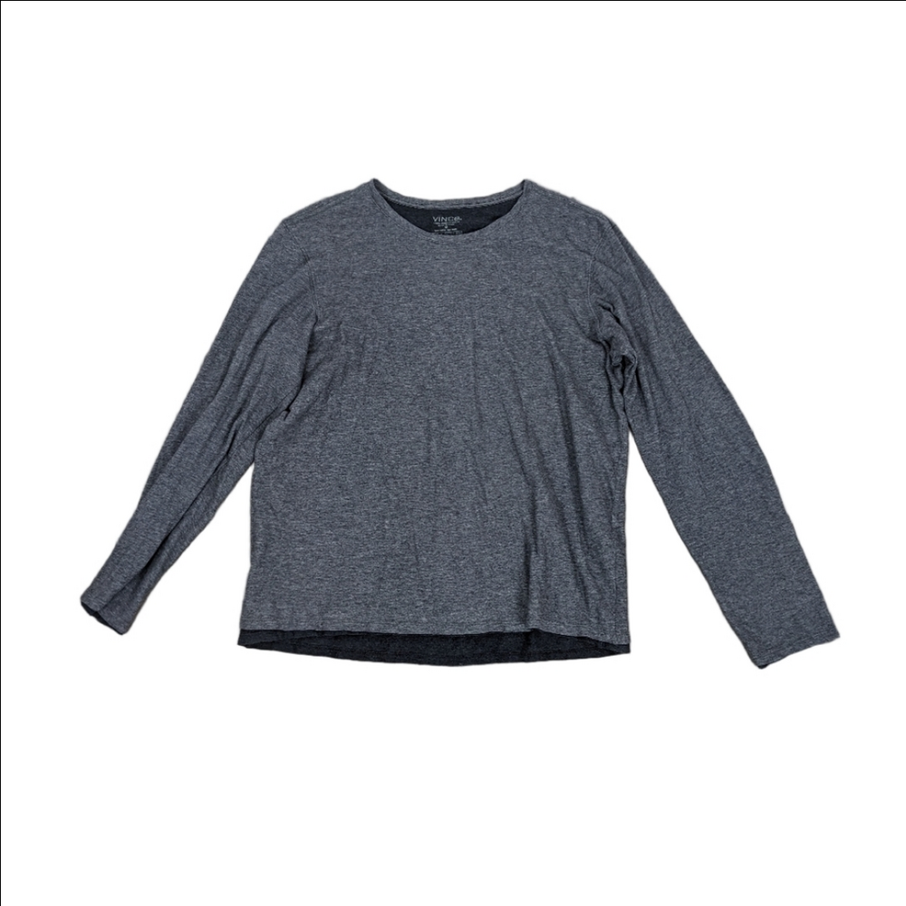 Vince Grey Long Sleeve Tshirt Pima Cotton Medium
